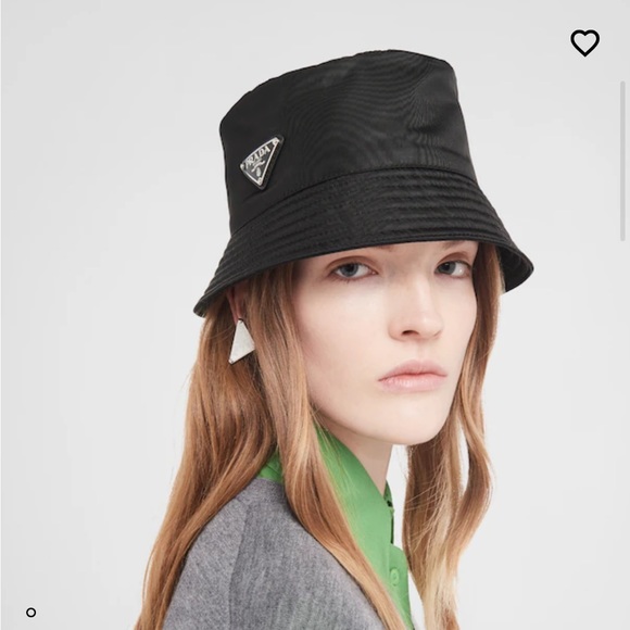 Prada Black Logo Nylon Bucket Hat in XS - Picture 2 of 14